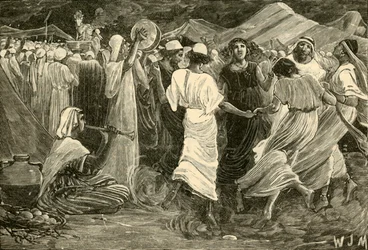 Aäron en de Israëlieten aanbidden het kalf, 1890
