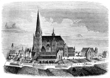 Abdij van Saint-Denis, eind 16e eeuw 1849