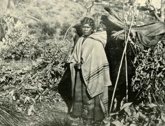 Aboriginal vrouw met kind, 1901