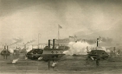 Actie van de kanonneerboten bij Memphis, 1878