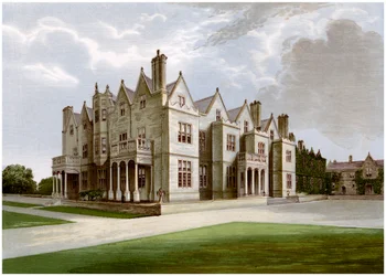 Acton Reynald Hall, Shropshire, huis van Baronet Corbet, c1880