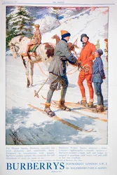 Advertentie voor Burberry wintersportkleding, 1925