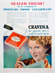 Advertentie voor Craven A sigaretten, 1931