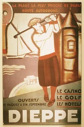 Advertentie voor golfresort in Dieppe