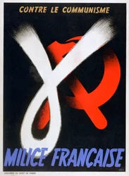 Tegen Communisme, poster voor de Franse Milice, 1943-1944