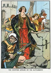 Agnes, gravin van Dunbar 1312-1369, bekend als Zwarte Agnes, 1338 begin 20e eeuw