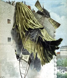 Alberto Santos-Dumont 1873-1932 Braziliaanse luchtvaartpionier, mislukte poging voor de Deutsch-prijs