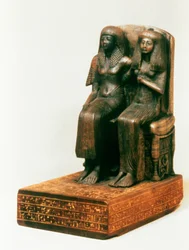 Amenemope en Vrouw, Egyptisch, 19e Dynastie