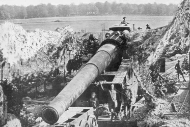Amerikaans 14 inch spoorwegkanon, Meuse-Argonne Offensief, Frankrijk, 1918