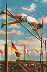 Amerikaanse polsstokhoogspringer Sabin Carr, 1928