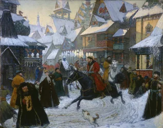 Een oude Russische stad. De ruiters, 1910s