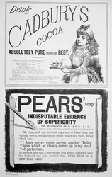 Een advertentiepagina in Yuletide, 1890