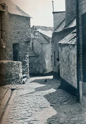 Een oud deel van St Ives, Cornwall, aangewezen als slopruimingsgebied, 1935
