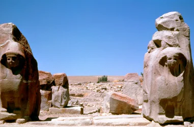 Oude site bij Alaca Huyuk, Egypte, ca. 1350 v.Chr.