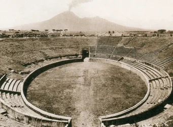Amfitheater, Pompeii, Italië, c1900s