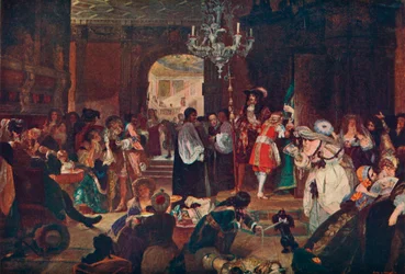 Antichambre in Whitehall tijdens de Stervensmomenten van Karel II, 1685, 1905