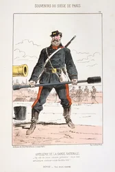 Artillerie van de Nationale Garde, Beleg van Parijs, 1870-1871