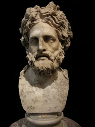 Asclepius, god van geneeskunde en genezing. Romeinse kopie van Griekse standbeeld door Phyromachos, 2e eeuw v.Chr.