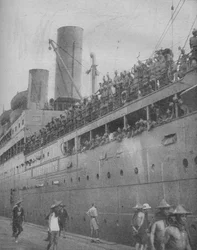 In Singapore arriveren Indiase troepen om deel te nemen aan de verdediging van de grote vestinghaven, 1941