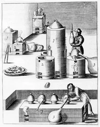 Athanor of Langzame Harry, een zelfvoedende oven die een constante temperatuur handhaaft, 1683
