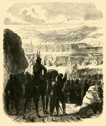 Attila op de brandstapel, na zijn nederlaag door Aetius, 453AD, 1890
