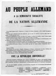 Aan het Duitse volk, uit Franse politieke posters van de Parijse Commune