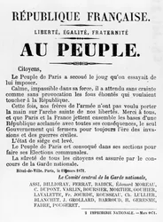 Aan het volk, uit Franse politieke posters van de Parijse Commune, mei 1871