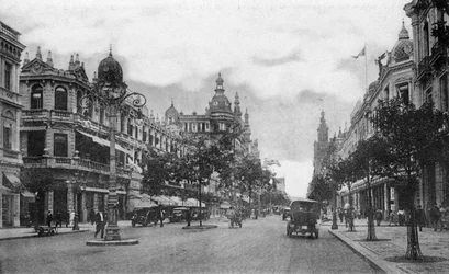 Avenida Rio Branco, Rio de Janeiro, Brazilië, begin 20e eeuw