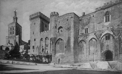 Avignon - Paleis van de Pausen en Kathedraal, ca. 1925