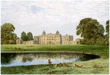 Badminton House, Gloucestershire, huis van de hertog van Beaufort, ca. 1880