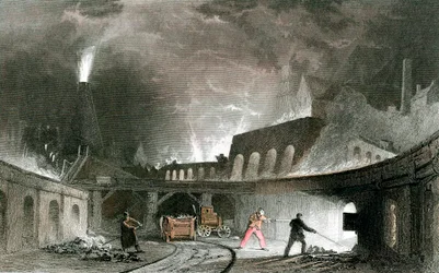 Bank van ovens, Lymington Iron Works, Tyneside, Engeland
