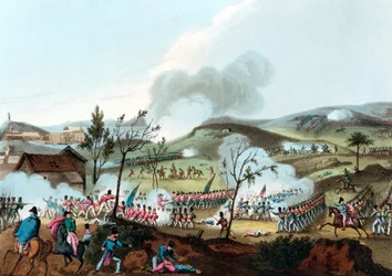 Slag bij Corunna La Coruna, Peninsular War, Spanje 16 januari 1809, 1815