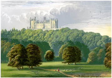 Belvoir Kasteel, Leicestershire, huis van de Hertog van Rutland, ca. 1880