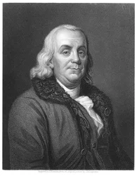 Benjamin Franklin, 18e-eeuwse Amerikaanse wetenschapper, uitvinder en staatsman