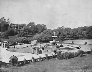 Bethesda Fontein, Central Park, New York, c1897