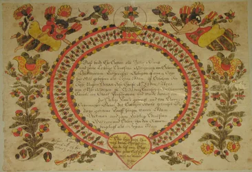 Geboorte- en doopcertificaat, 1784