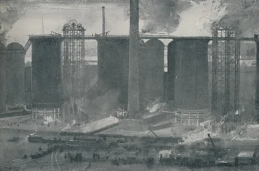 Hoogovens bij Bell Bros. IJzerwerken, Middlesborough, 1910