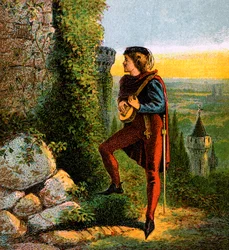 Blondel bij de gevangenis van Richard