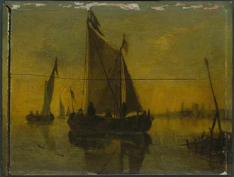 Boten in een estuarium