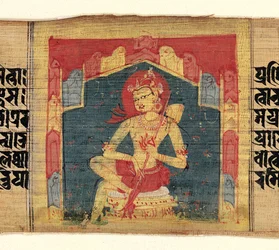 Bodhisattva in een Berggrot, Spelend op een Snaarinstrument Vina..., ca. 1090