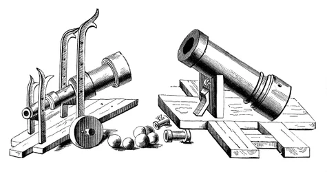 Bombarden op vaste en rollende affuiten, 1870