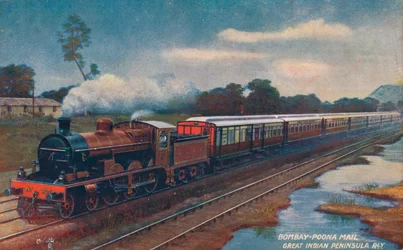 Bombay-Poona Mail, Grote Indiase Schiereiland Spoorweg, c1900