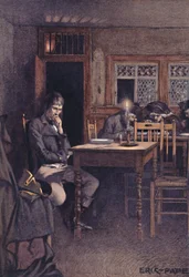 Bonaparte in 1792 als bezoeker van een zes-sous restaurant in Parijs, 1896