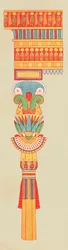 Bouquet kapiteel, Thebe, Egypte, 1928