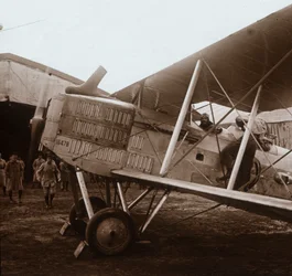 Breguet dubbeldekker op het punt van opstijgen