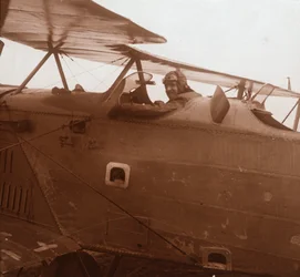Breguet dubbeldekker stijgt op, c1914-c1918
