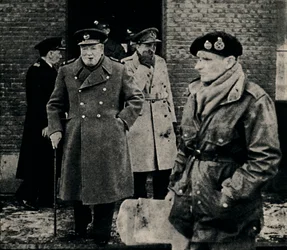 Britse Premier Bezoekt Het Westelijk Front, 1944, 1945