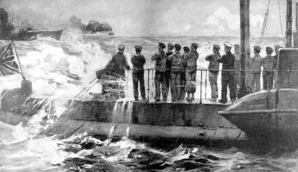 Britse onderzeeër E-13 in de Oostzee om de Russen te helpen, Eerste Wereldoorlog
