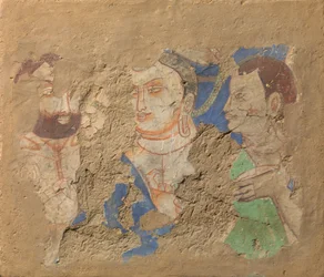 Boeddha met twee discipelen, ca. 6e-7e eeuw