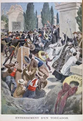 Begrafenis van een toreador, Madrid, 1900